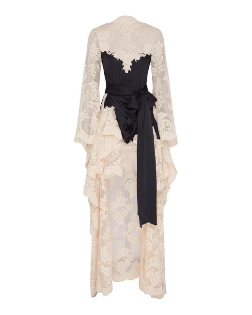 Zimmermann Hypnotic Draped Silk-Satin Dress in Natural | Lyst