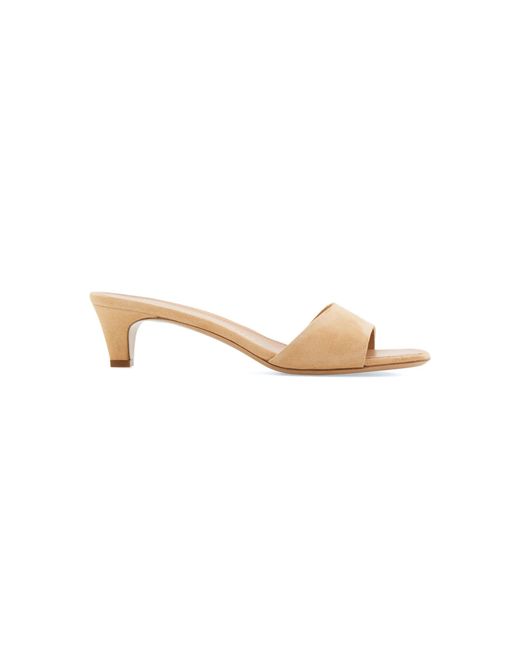 Ferragamo Natural Tatiana Suede Mules