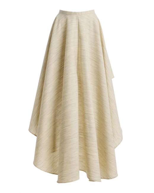 DIOTIMA White Glissant Twill Maxi Skirt