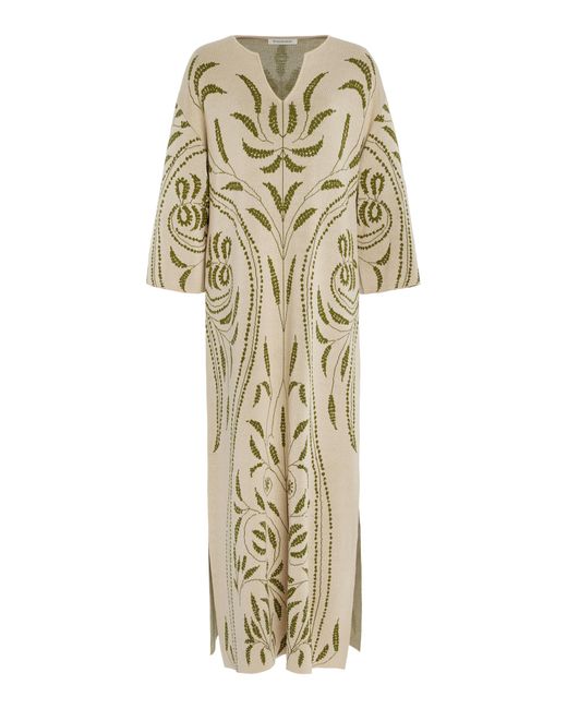 By Malene Birger Natural Agnetto Knit Maxi Dress