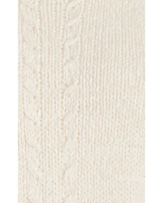 Ulla Johnson White Edda Knit Cotton-silk Peplum Top