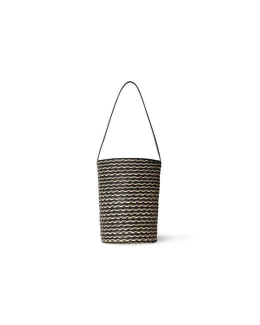 The Row White Small N/S Beau Raffia Tote Bag
