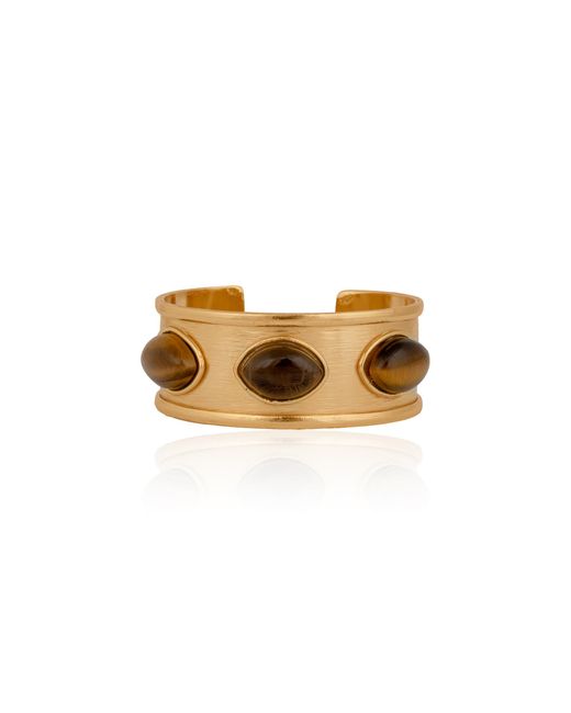 Sylvia Toledano Brown Plated Marquise Bracelets