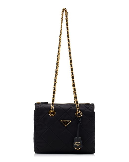 Prada Black Small Re-edition 1995 Chaîne Re-nylon Tote Bag