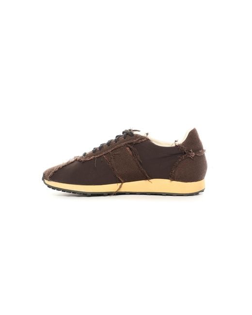 The Row Brown Mica Wool; Linen; And Nylon Sneakers