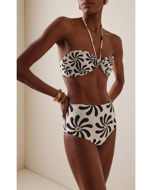Cala De La Cruz White Exclusive Elisa High-Rise Bikini Bottom