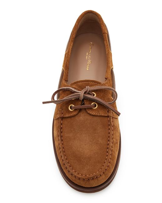 Gianvito Rossi Brown Suede Boat Shoes
