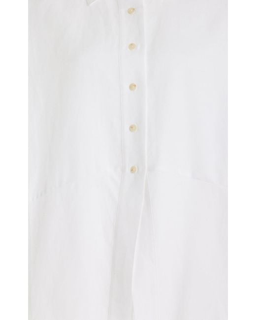 FAVORITE DAUGHTER White Exclusive Door's Always Open Ex-bf Linen Shirt