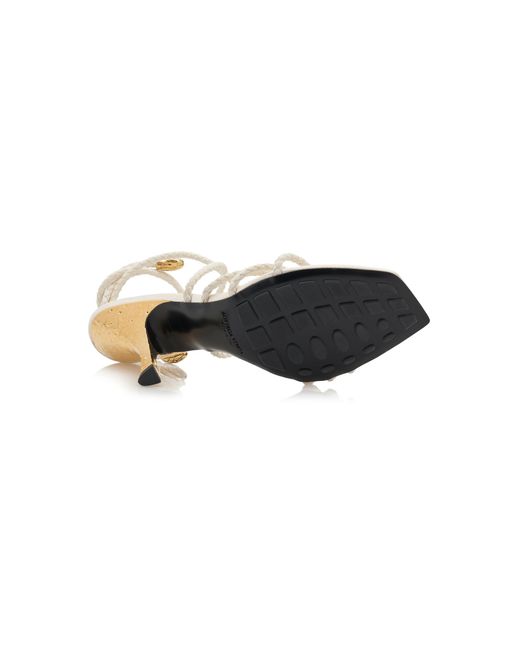 Bottega Veneta White Adam Lace-up Leather Sandals