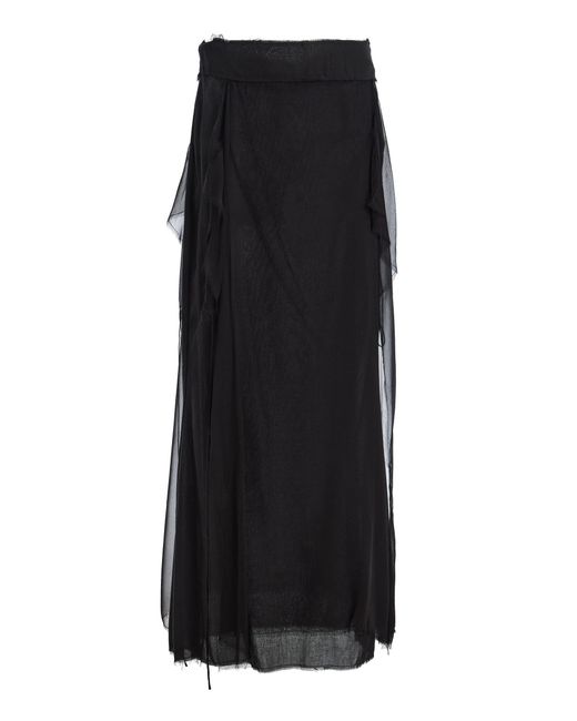 Mel Usine Black Oriane Deconstructed Apron Field Skirt