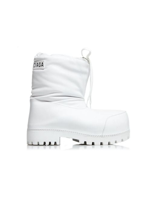 Balenciaga White Alaska Nylon Ski Boots