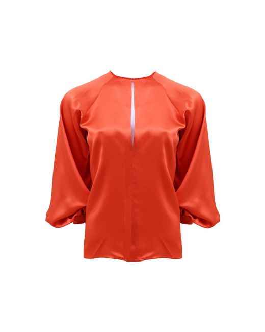 Francesca Miranda Red Verona Silk Blouse