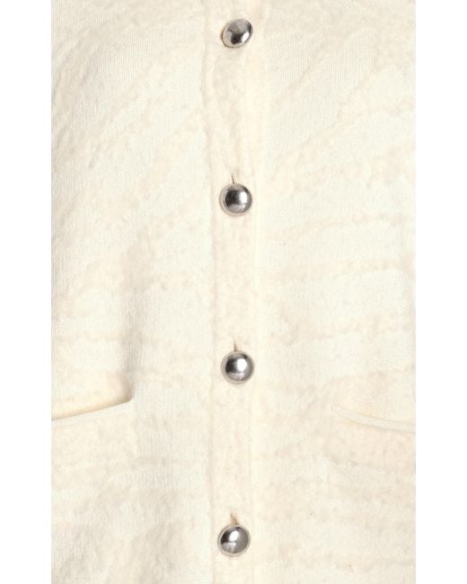 Proenza Schouler Natural Josephine Brushed Knit Cotton Cardigan