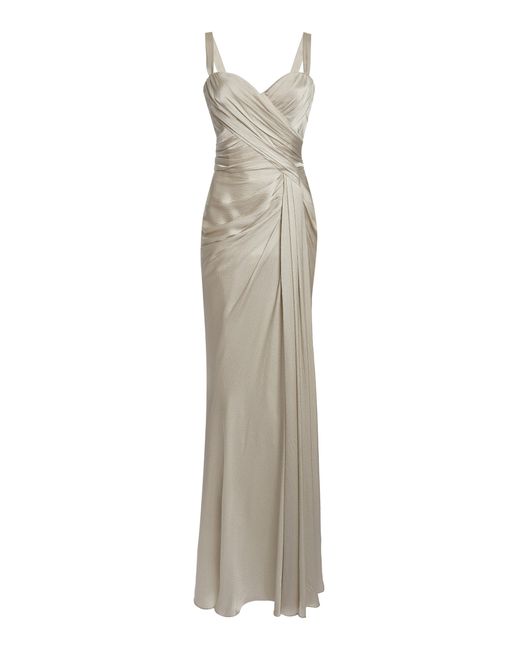 Zuhair Murad Natural Draped Satin Gown