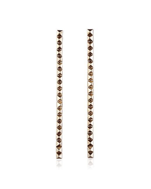 Eddie Borgo Metallic Pyramid Drop Earrings