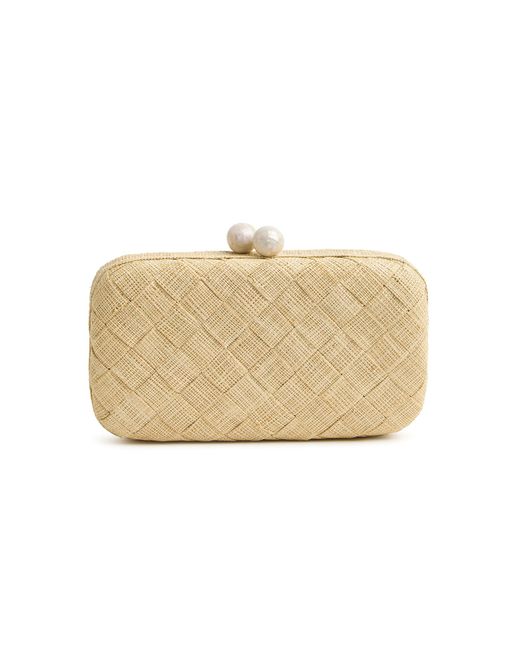 Emm Kuo Natural Halsey Raffia Clutch Bag