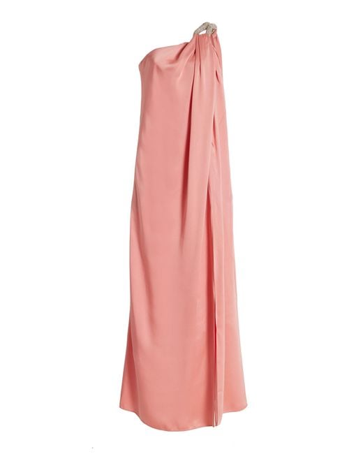 Stella McCartney Pink One-shoulder Satin Gown