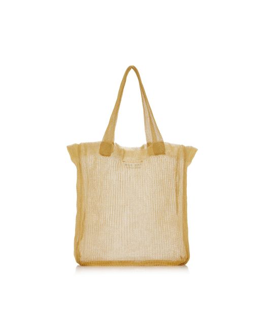 The Row Metallic Imogen Knit Mini Tote Bag