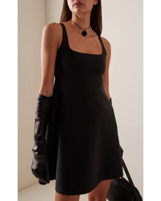 Birrot Black Exclusive Lay3 Bonded Crepe Mini Dress
