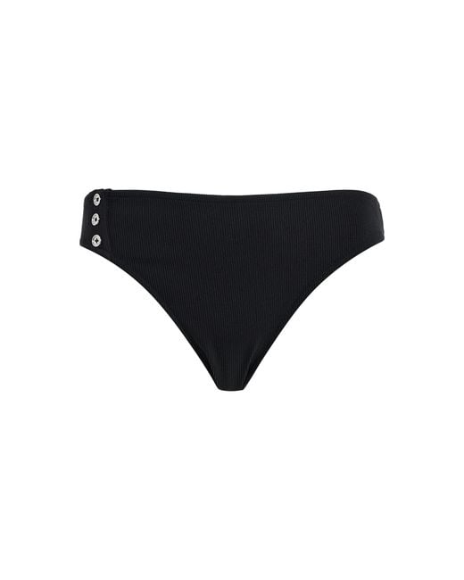 Totême Black Ribbed Bikini Bottom