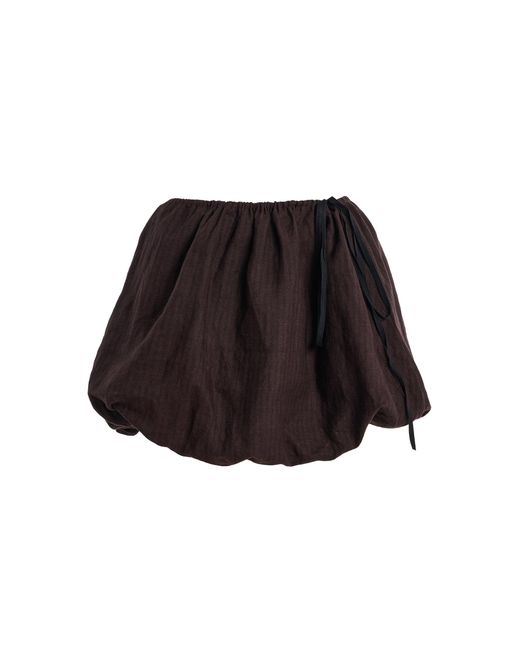Deiji Studios Black Bubble Striped Linen Top