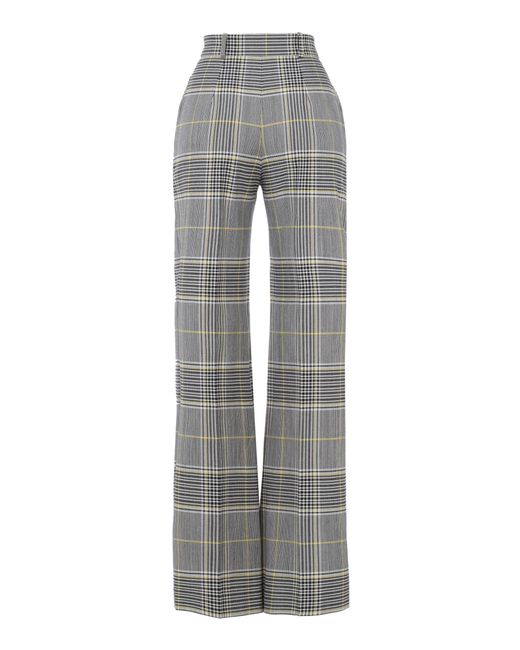 Martin Grant Gray Sofia Wool-cotton Wide Straight-leg Pants