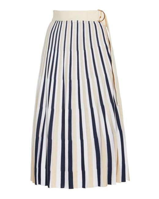 Cara Cara Pilar Striped Knit Midi Skirt in Blue | Lyst