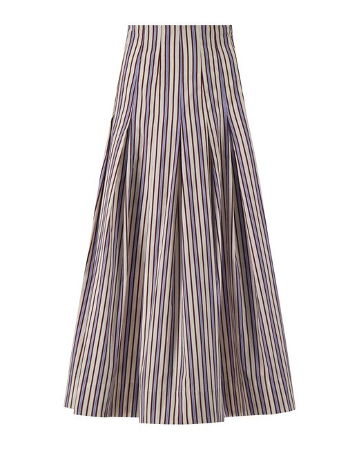 Lela Rose Multicolor Striped Cotton Full Skirt
