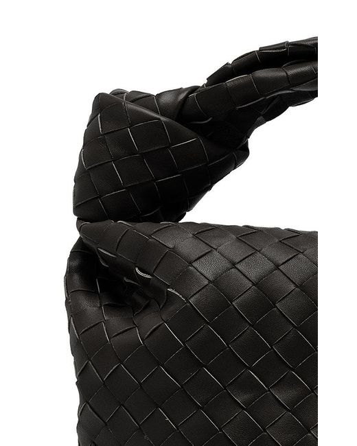 Bottega Veneta Black The Teen Jodie Intrecciato Leather Bag