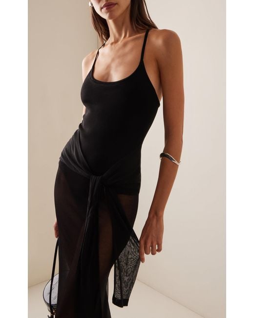 Jacquemus Black Nobo Knit-mesh Maxi Dress