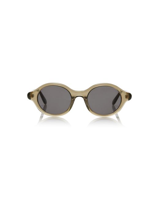 Loewe Green Epsilon Slim Round-frame Acetate Sunglasses