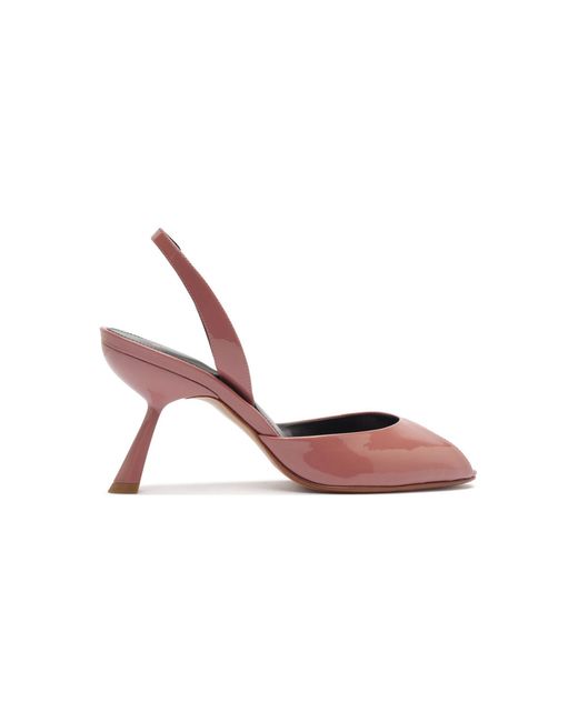 Alexandre Birman Pink Miranda Patent Leather Slingback Pumps