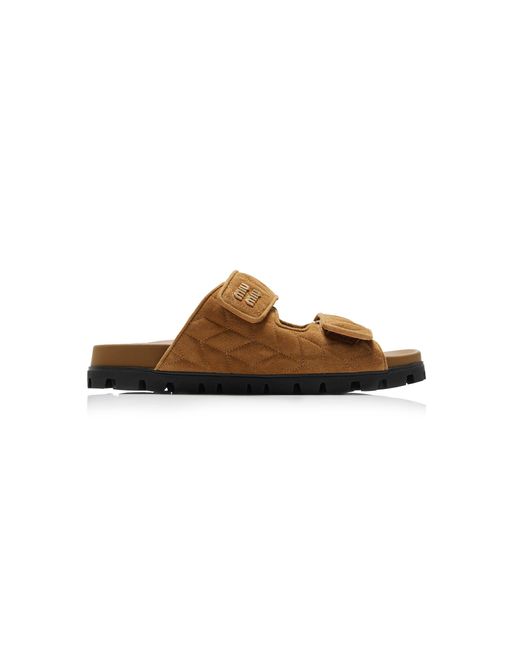 Miu Miu Brown Suede Sandals