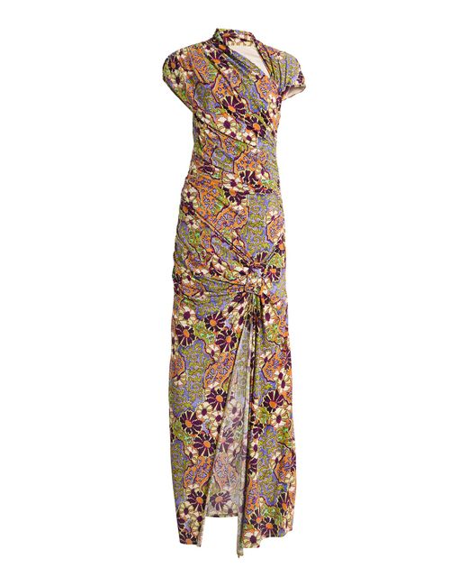 ALÉMAIS Natural Johanna Floral Crepe Midi Dress