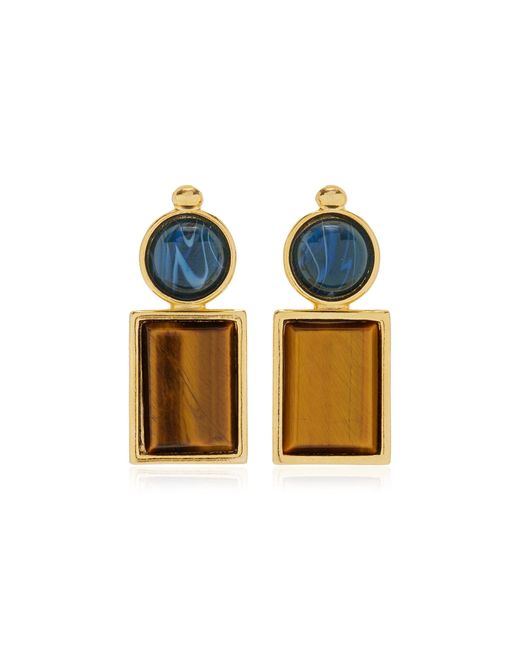 Ben-Amun Blue Exclusive 24k Gold-plated Stone Earrings