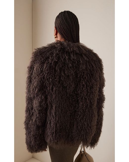 Stand Studio Black Charlotte Shearling Jacket