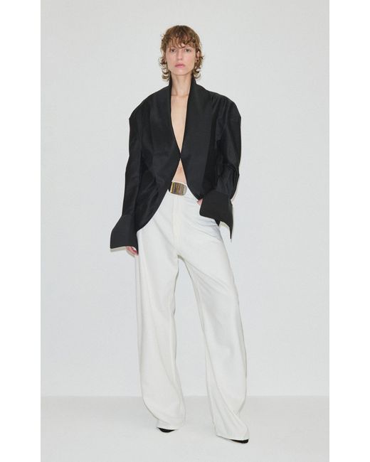 DARKPARK White Jules Cotton-Blend Wide-Leg Pants
