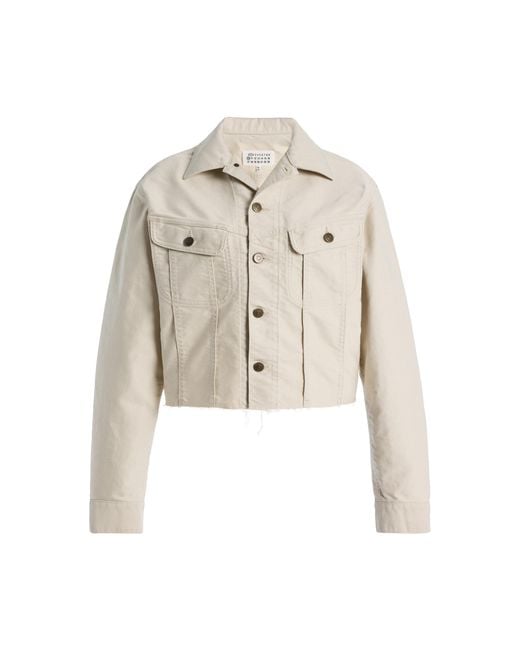Maison Margiela Natural Cropped Denim Jacket