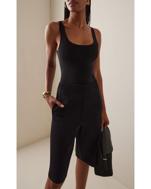 Totême  Black Compact Knit Tank