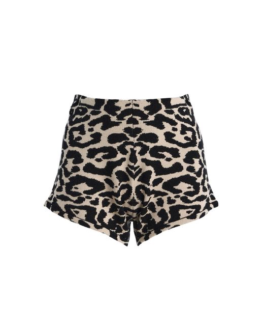 Posse Black Exclusive Lexi Leopard Knit Shorts