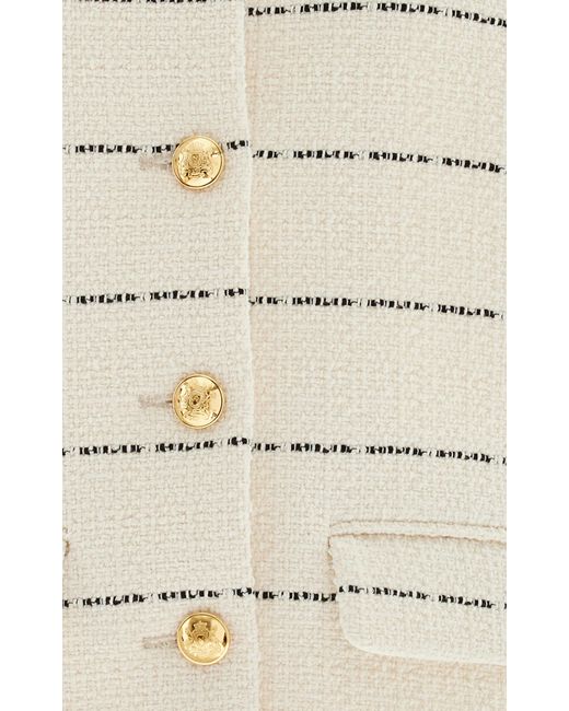 Nili Lotan Natural Paige Cropped Cotton-blend Tweed Jacket