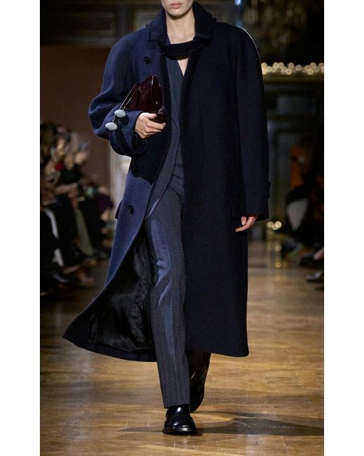 Victoria Beckham Blue Split Collar Jacket
