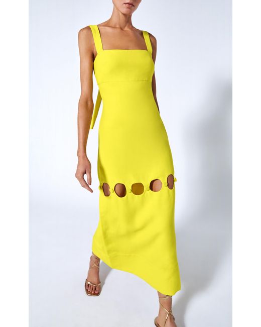 Alexis Yellow Costal Cutout Midi Dress