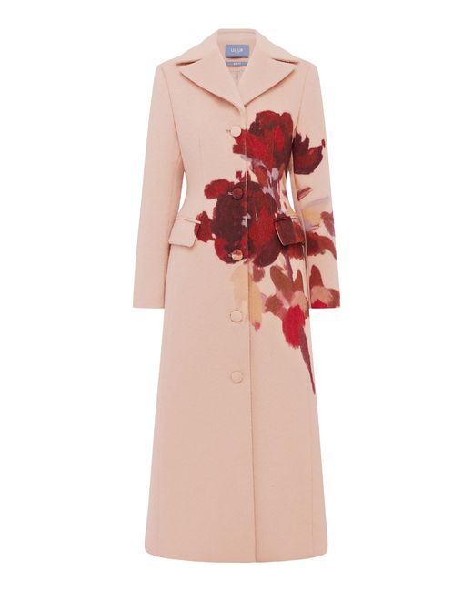 LEO LIN Pink Elara Wool Coat
