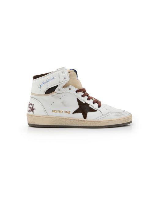 Golden Goose Deluxe Brand White Sky Star Leather Sneakers