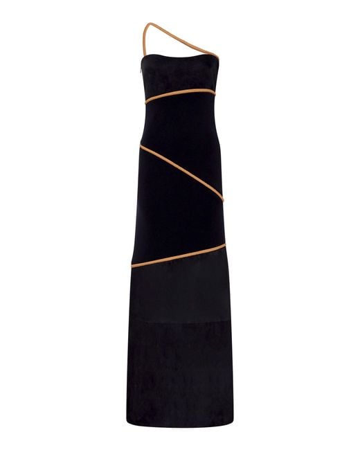 Gabriela Hearst Blue Tibor Suede Maxi Dress