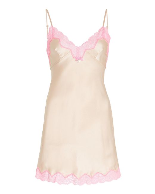 Alexander Wang Pink Lace Silk Mini Slip Dress