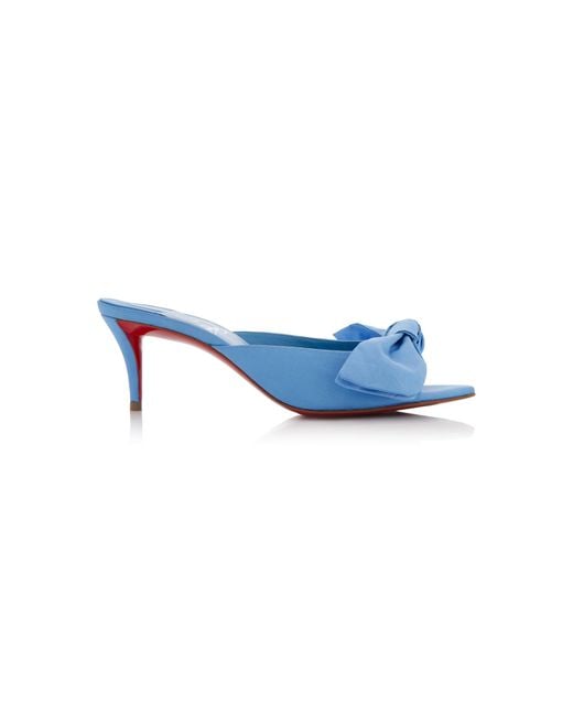 Christian Louboutin Blue Mulazee 60mm Taffeta Mules