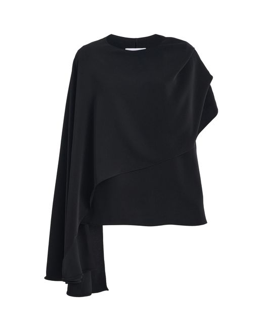 Sloan Black Exclusive Cape Chiffon Top