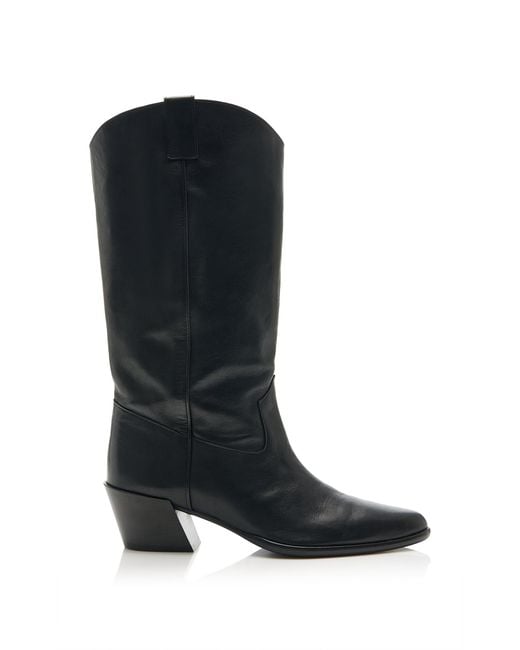 Staud Black Monty Leather Boots